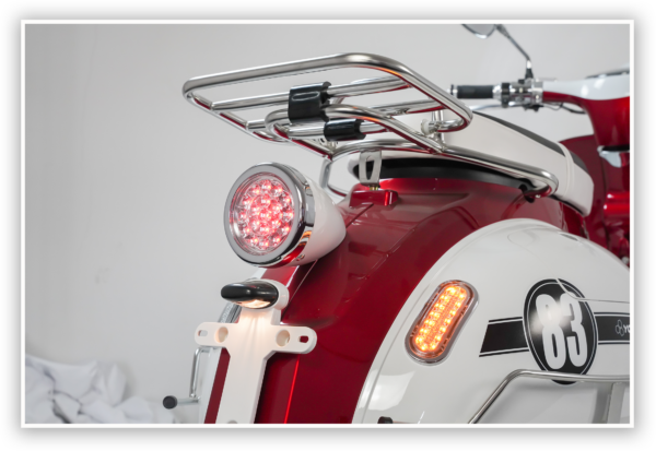 Scooter électrique Spencer 50 et 125cc blanc-rouge_4